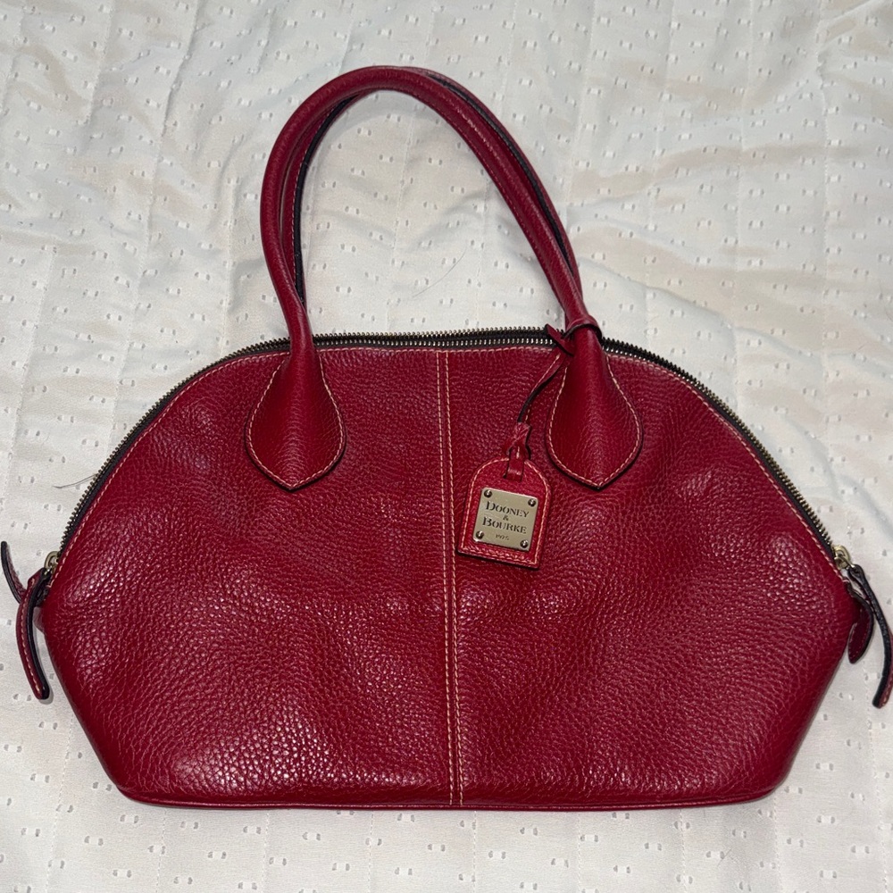 Elegant Red Leather Handbag